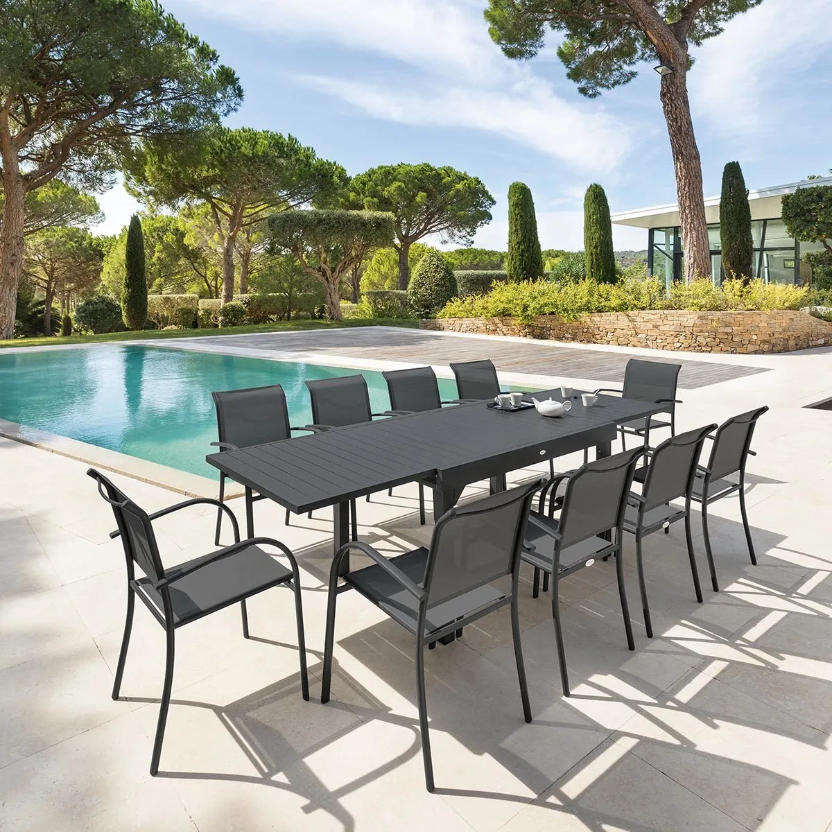 PIAZZA table de jardin extensible 10P – Image 3