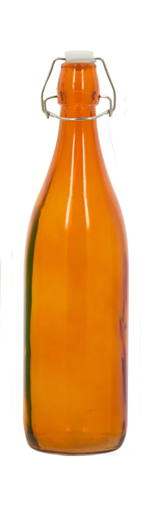 Bouteille orange en verre personnalise