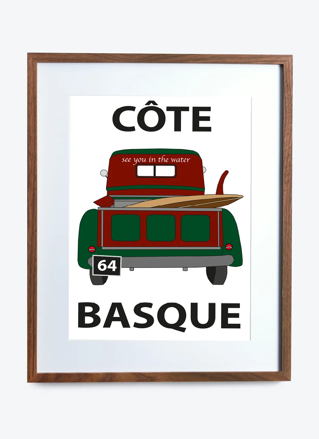 Affiche Encadrée Le Pick Up 64 (Pays Basque)