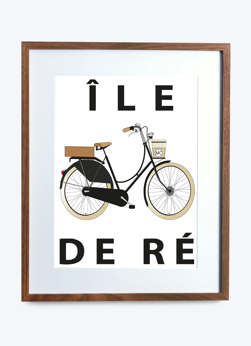 Affiche Encadrée Vélo Chic (Ile de Ré)