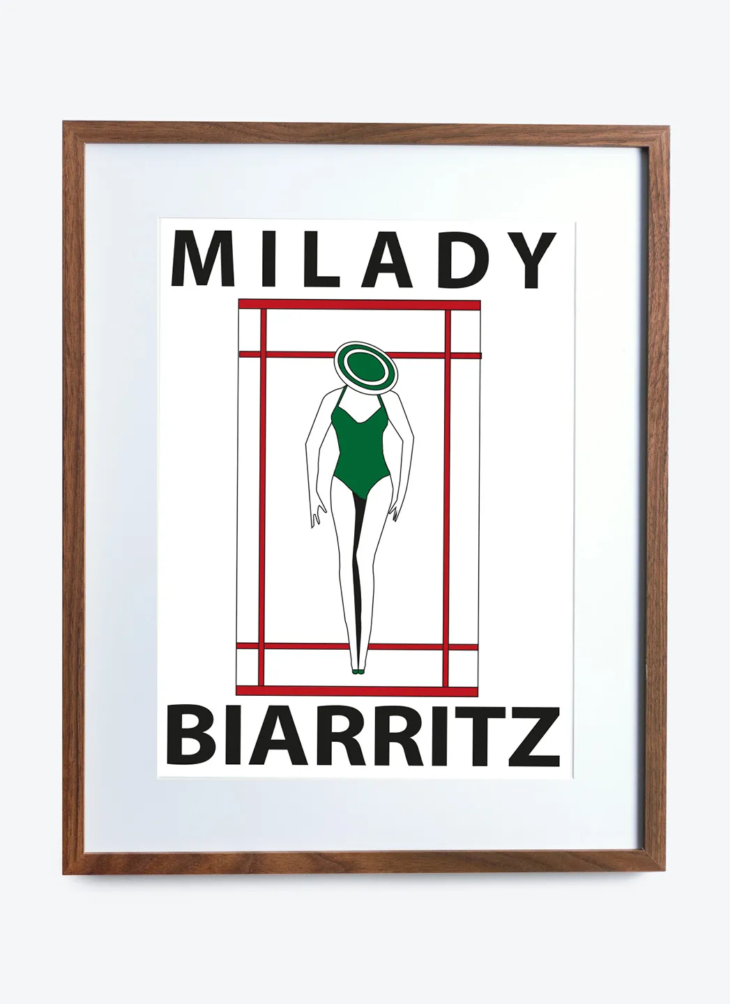Affiche Encadrée La Plage de la Milady (Pays Basque)
