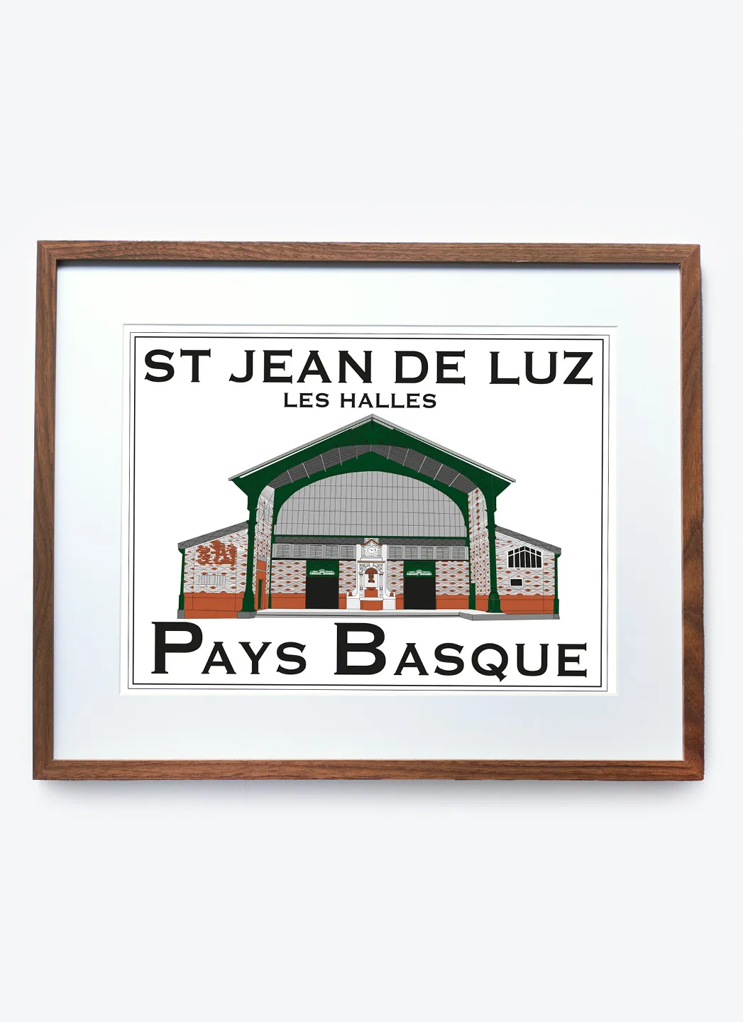 Affiche Encadrée Les Halles De St Jean De Luz (Pays Basque)