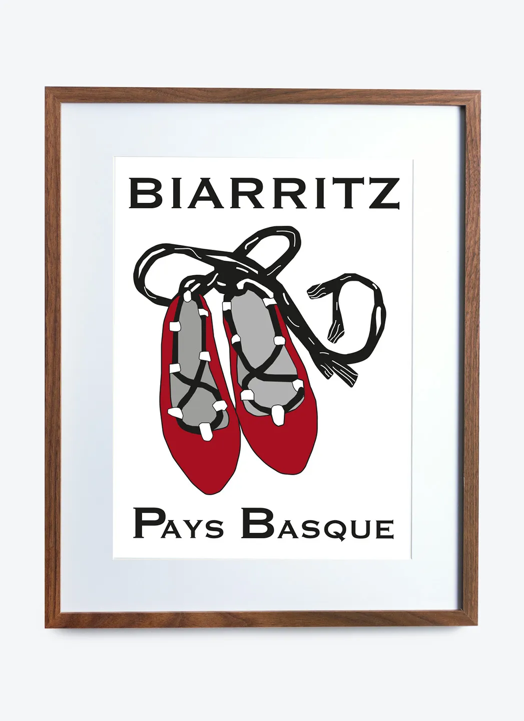 Affiche Encadrée Les Chaussons de Danse (Pays Basque)