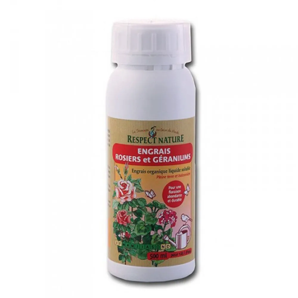 Engrais naturel pour rosiers et géraniums