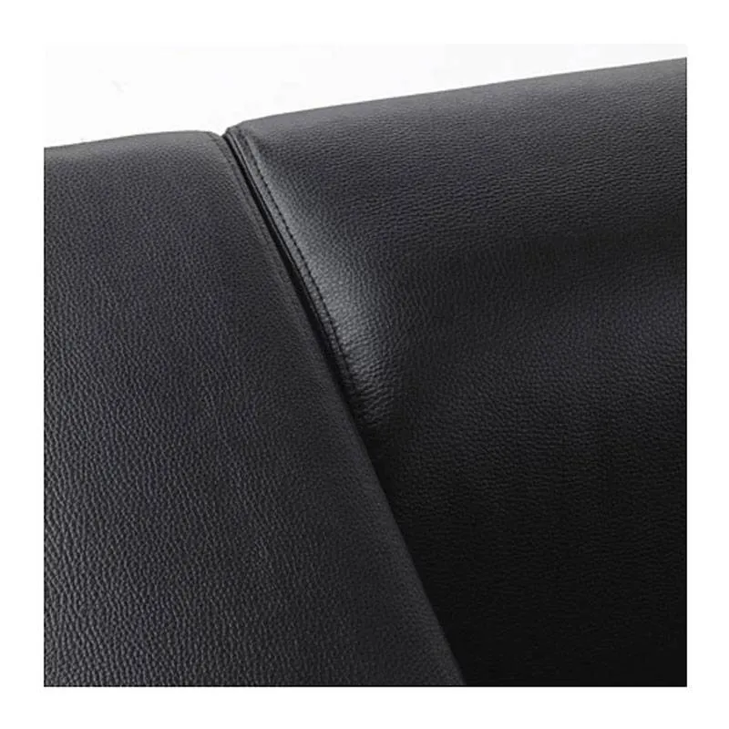 Canapé 2 places cuir noir – Image 2