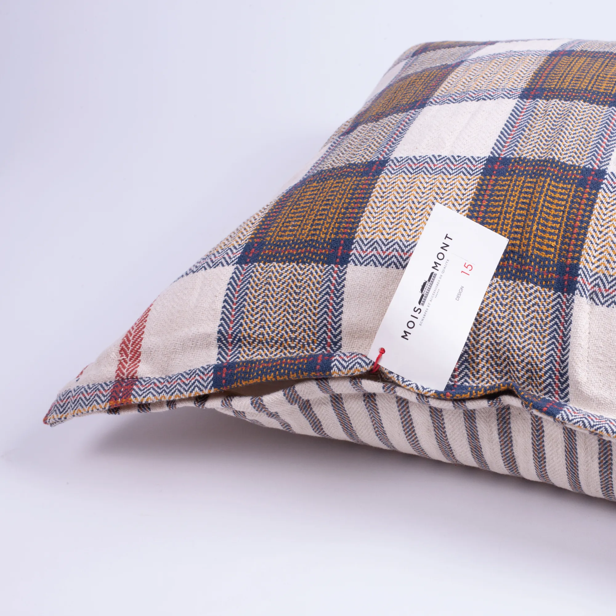 Moismont coussin N°15 carré bleu – Image 3