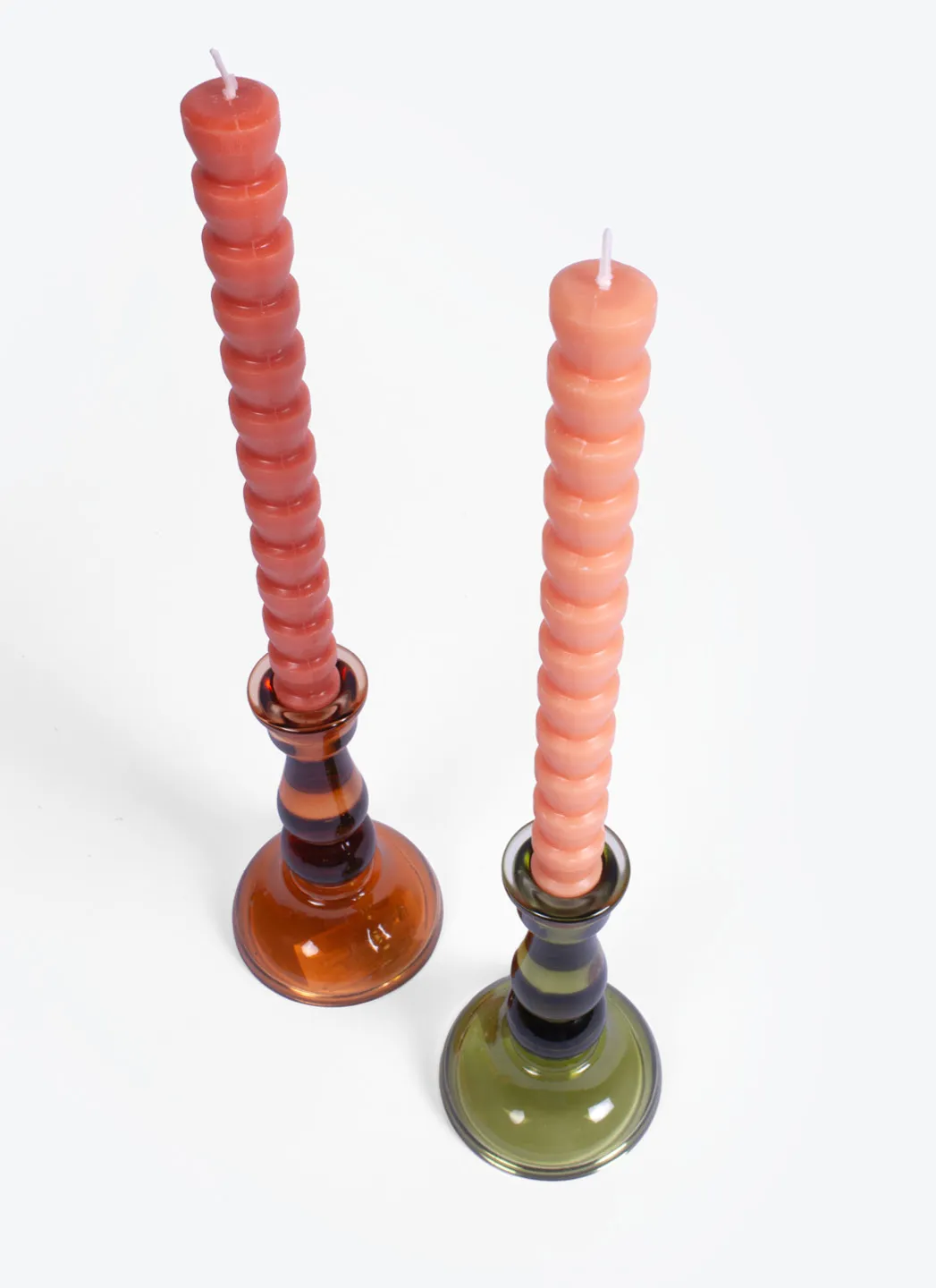 Paddywax Set de 4 Cierges Torsadés Orange/Rose – Image 2