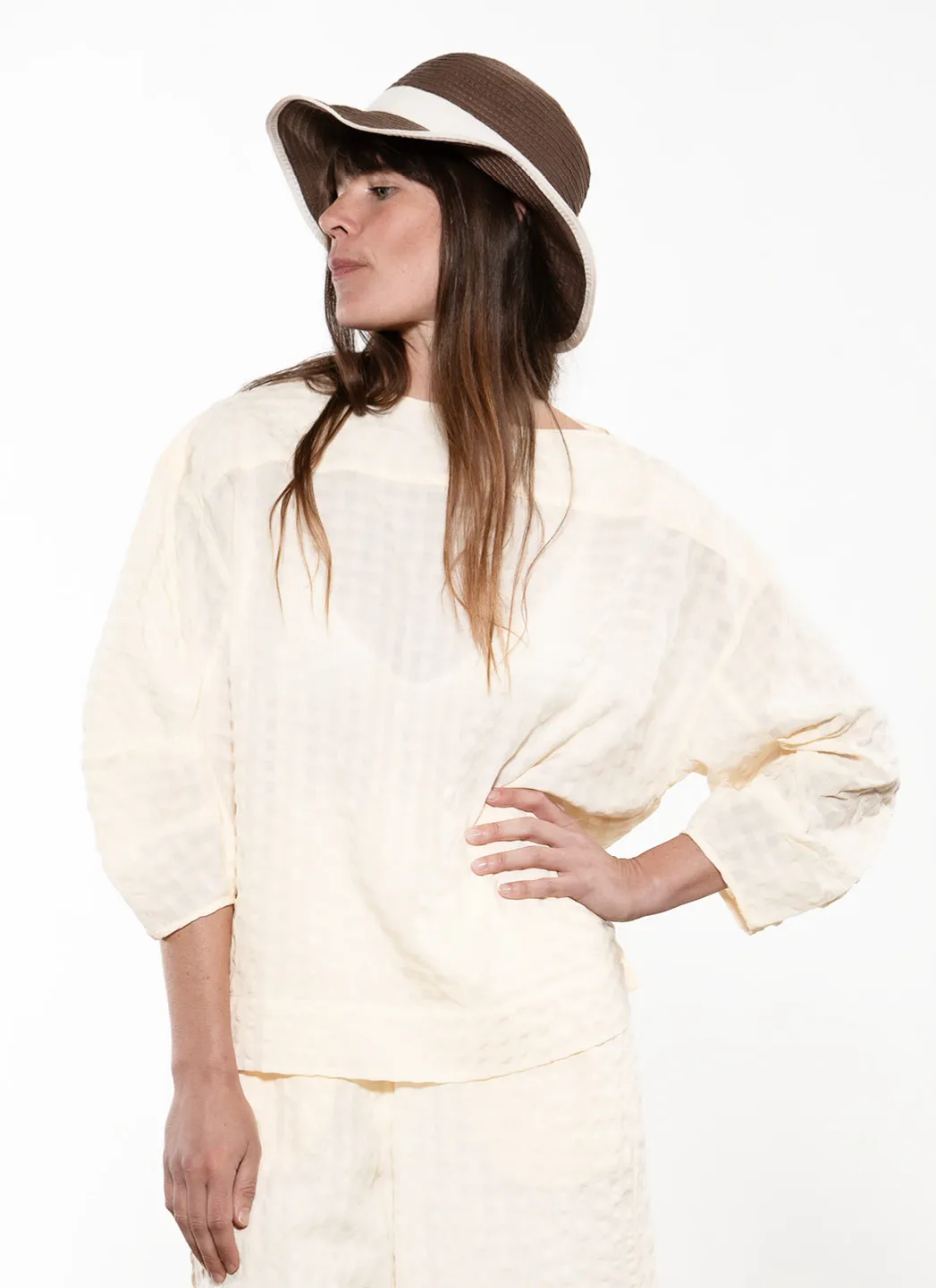 Loreak Mendian Blouse Zuri Ecru