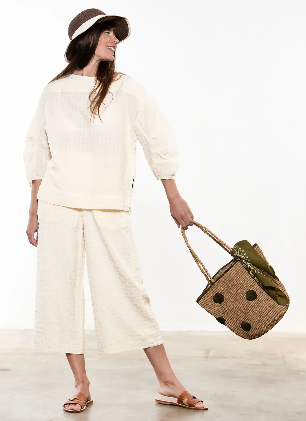 Loreak Mendian Blouse Zuri Ecru – Image 2