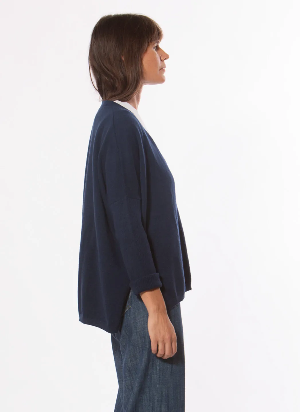 Magasin Central Cardigan Cachemire Marine – Image 3