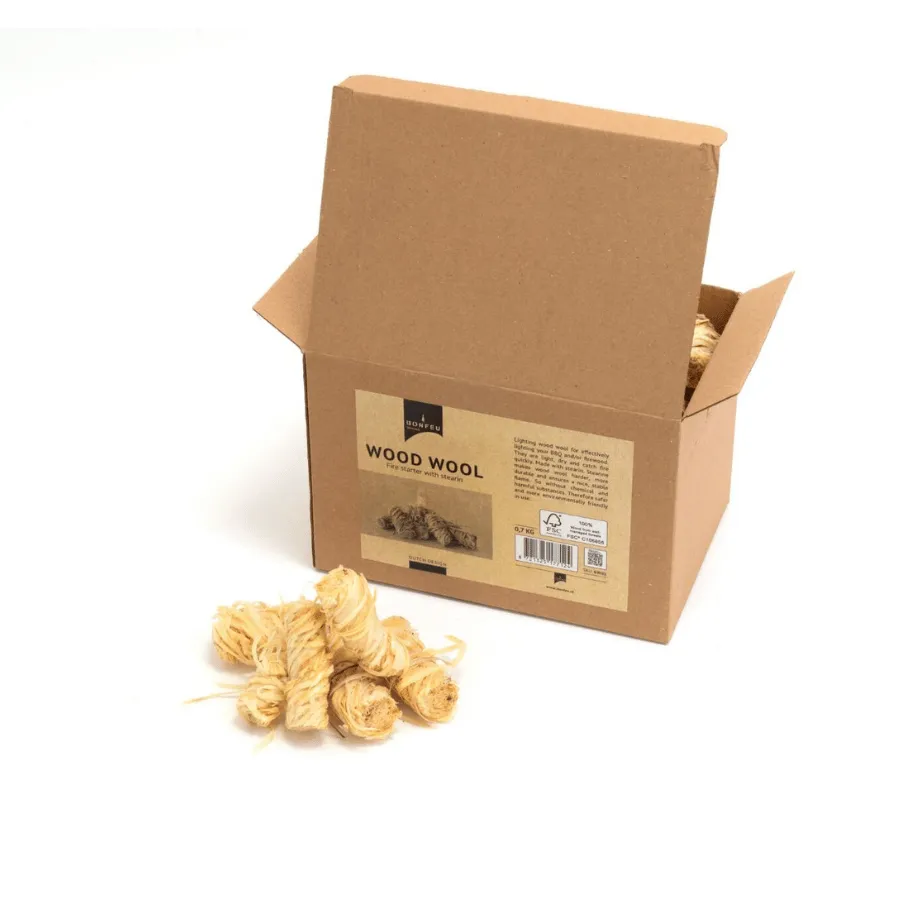 Allume-feu en laine de bois naturel boite 0,7 kg