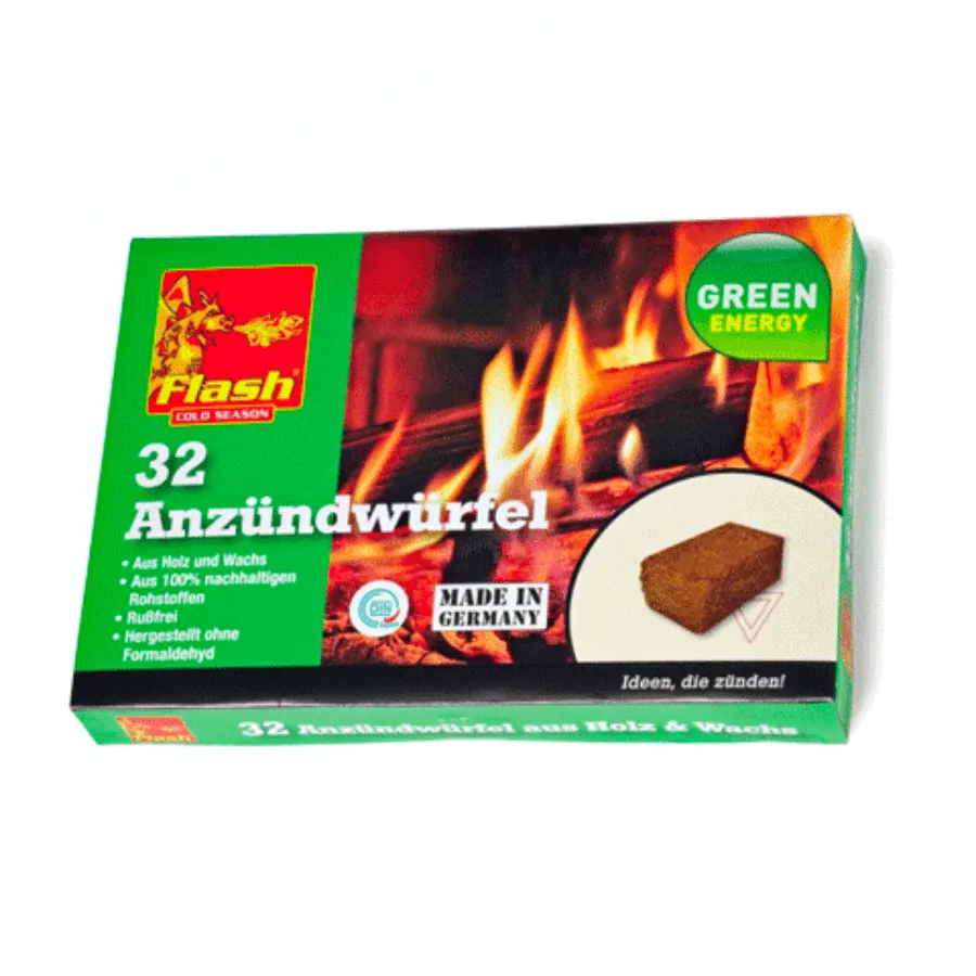 Allume feu 100% naturel 32 pièces Peetz