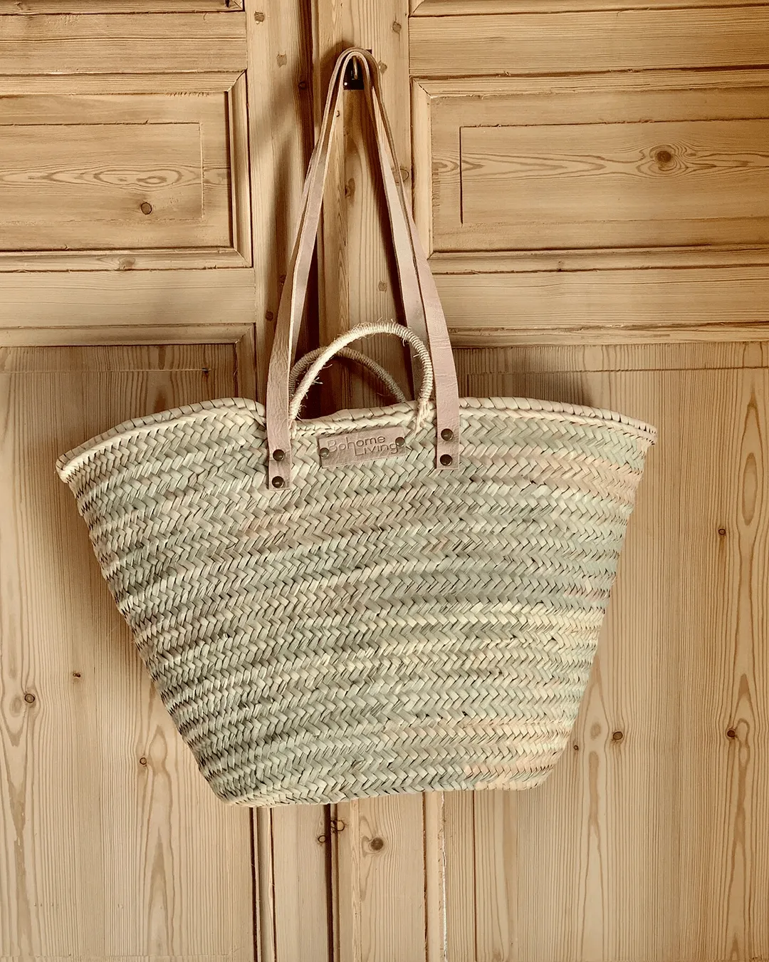 Panier cabas en paille