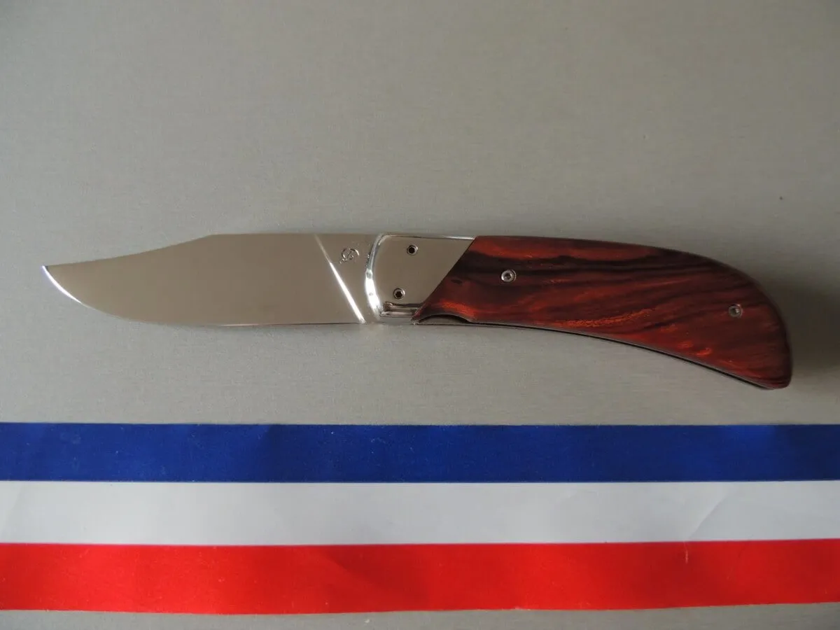 Couteau chasse LINER LOCK, bois de fer par Duxin Robert