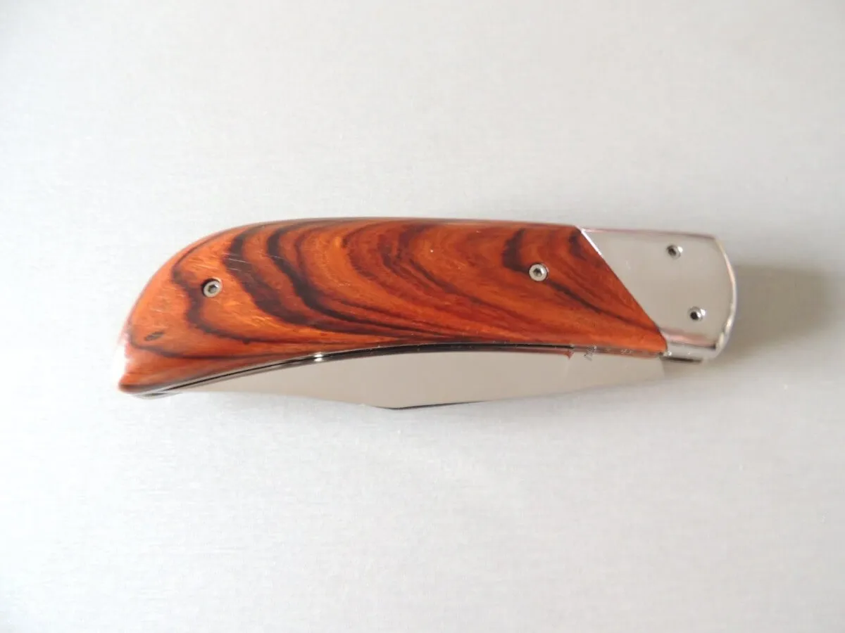 Couteau chasse LINER LOCK, bois de fer par Duxin Robert – Image 2