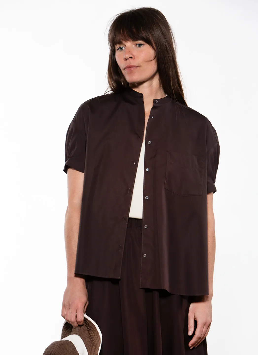 Aspesi Chemise Popeline Marron