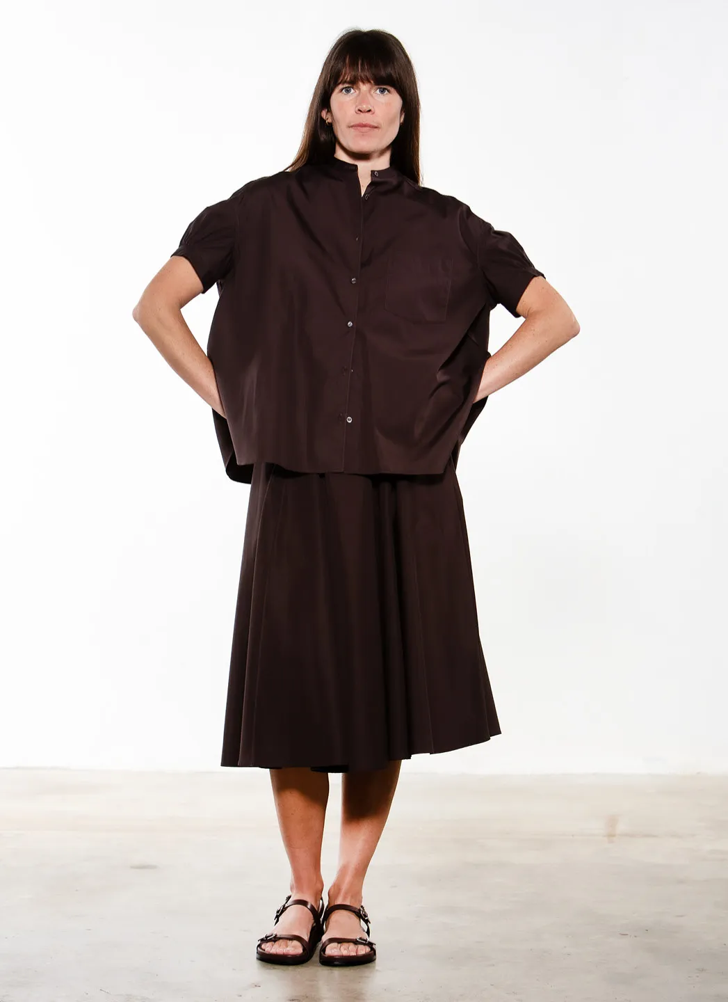 Aspesi Chemise Popeline Marron – Image 2