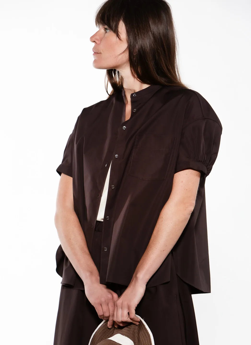 Aspesi Chemise Popeline Marron – Image 3