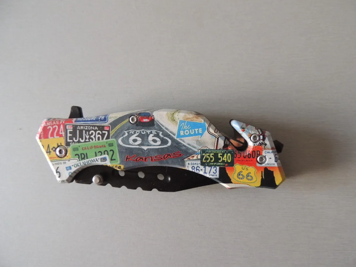 Couteau CJH RESCUE ROUTE 66 44005 par Herbertz – Image 2