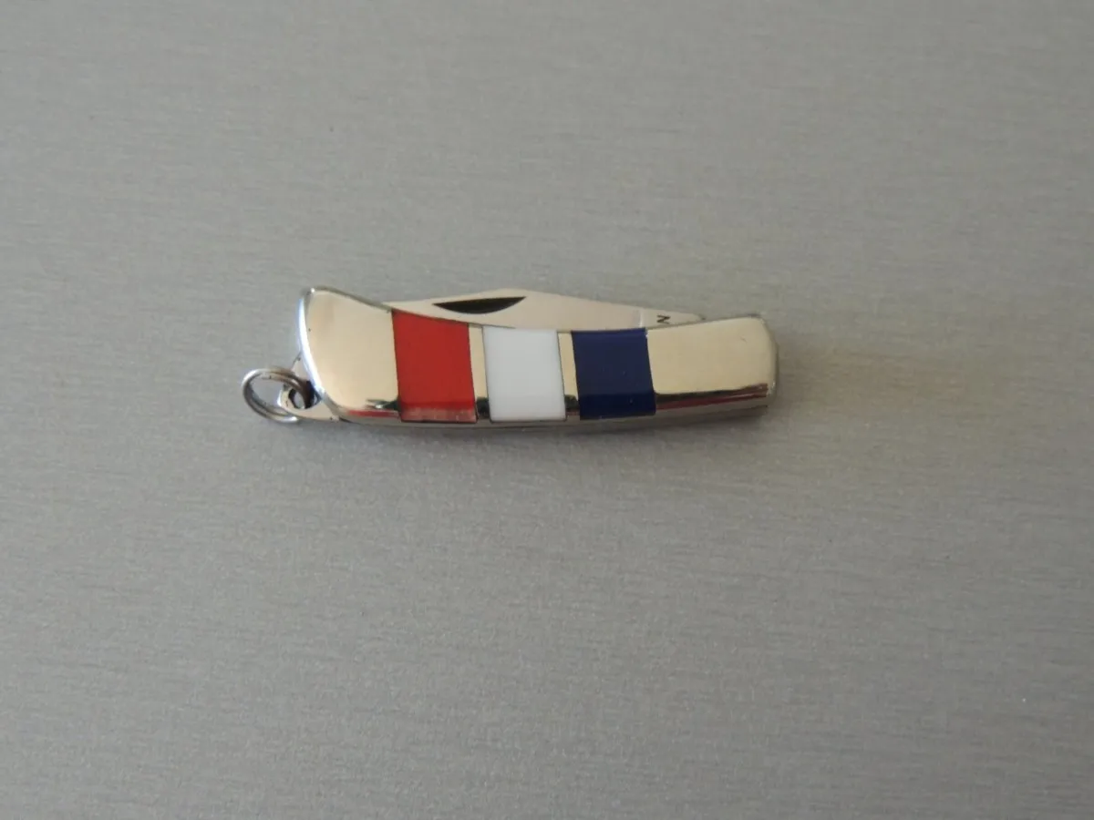Bijoux couteau miniature Bleu Blanc Rouge – Image 3