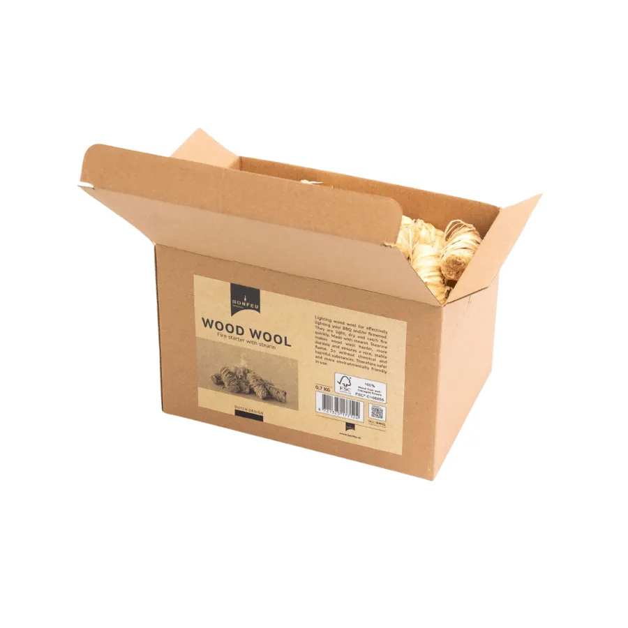 Allume-feu en laine de bois naturel boite 0,7 kg – Image 2