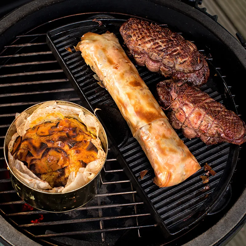 Demi-Plancha en fonte réversible pour Big Green Egg Large – Image 2