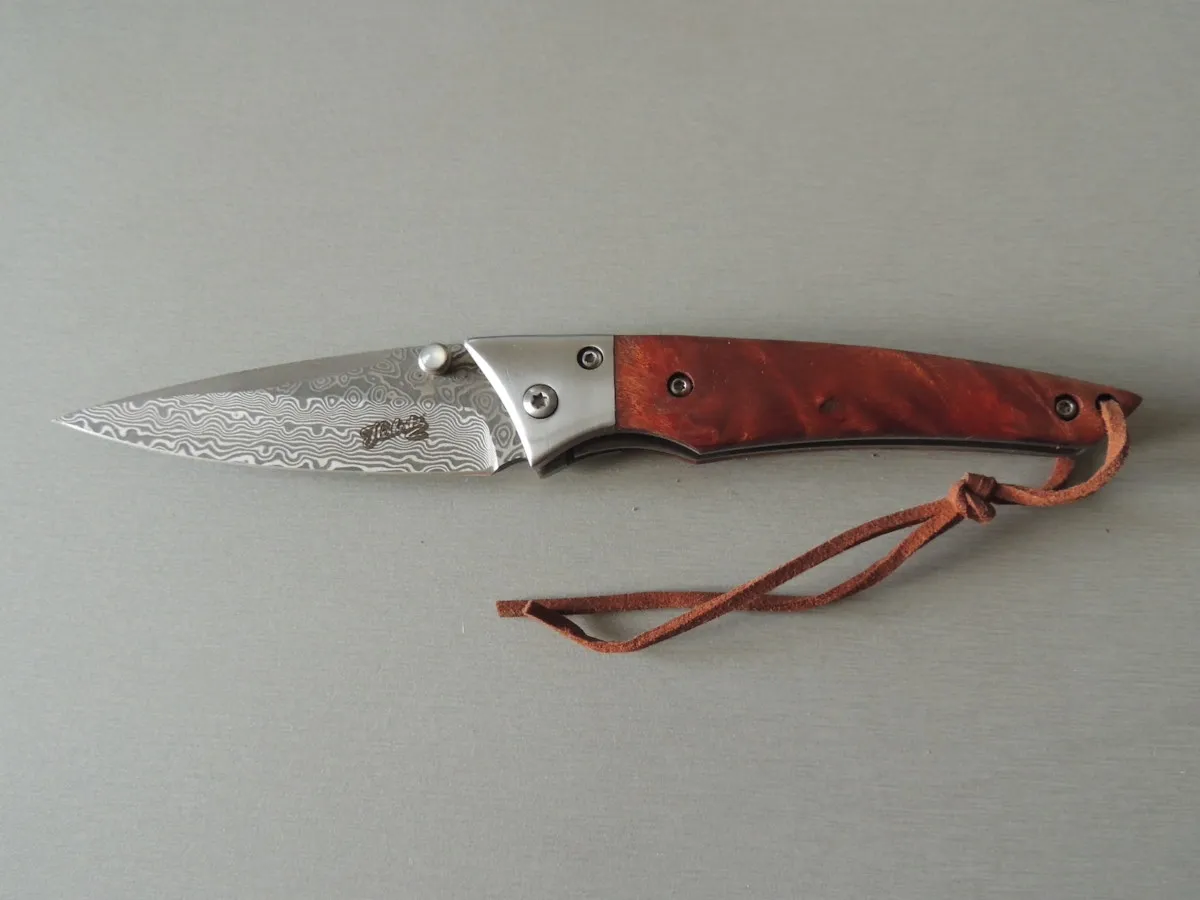 Couteau Herbertz 53001, lame damas inox, manche bois de racine – Image 6