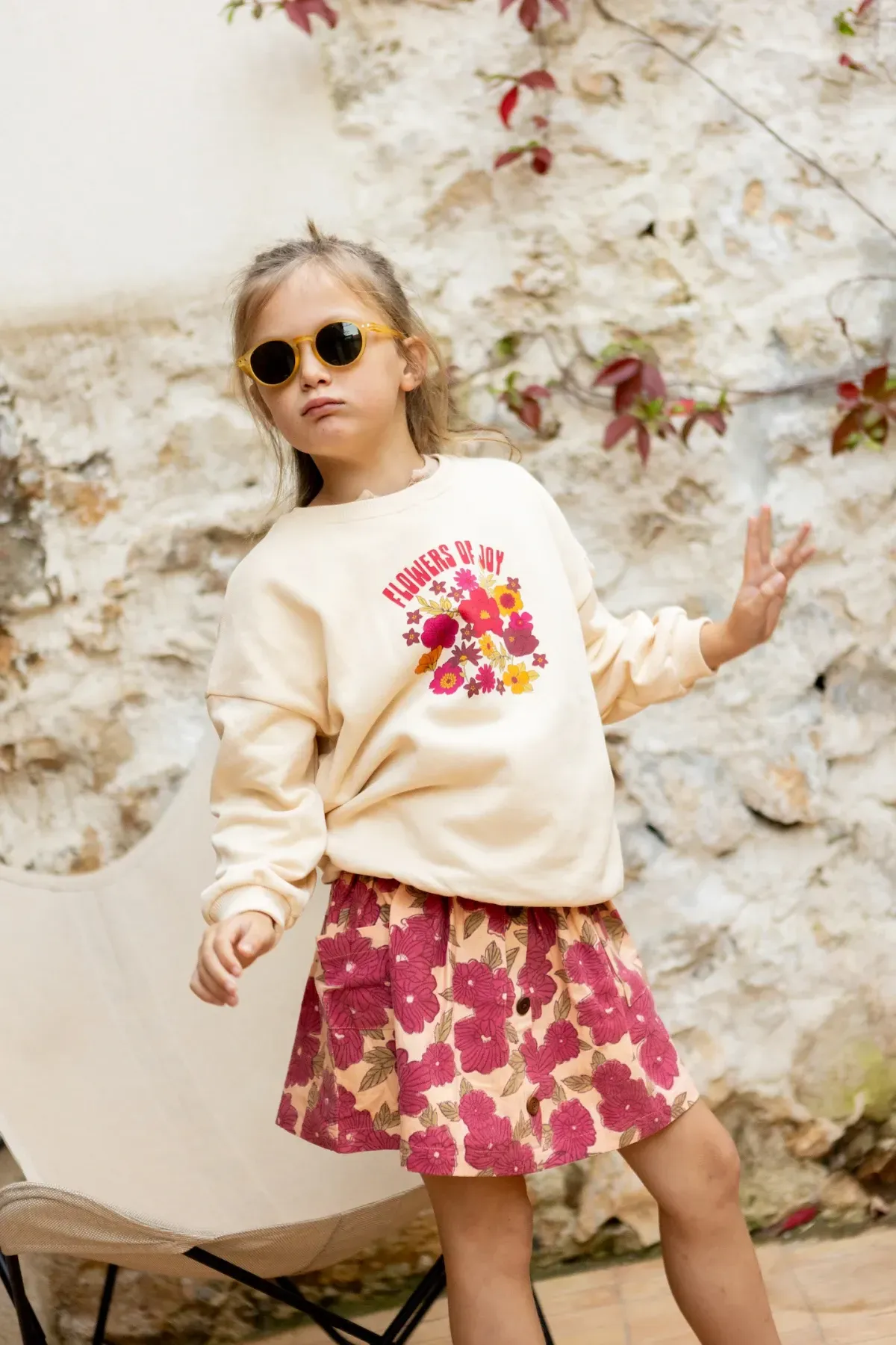 Apaches Collections – Sweat sahara flowers macadamia | Enfant