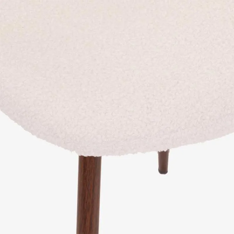 JANNA chaise bouclette pied noyer – Image 3