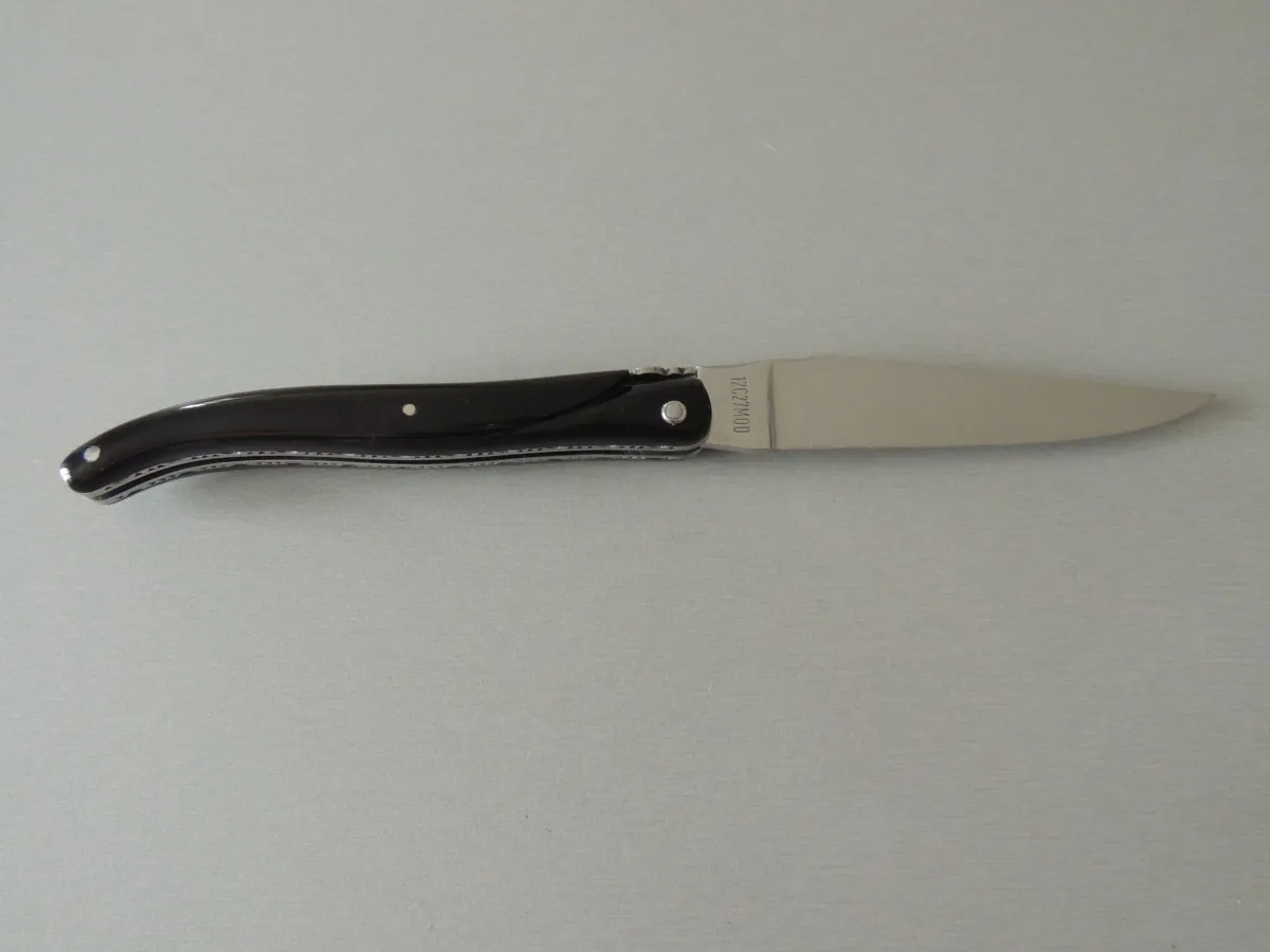 Couteaux Laguiole plein manche, double platine, 1 pièce, Buffle, 12 cm – Image 5