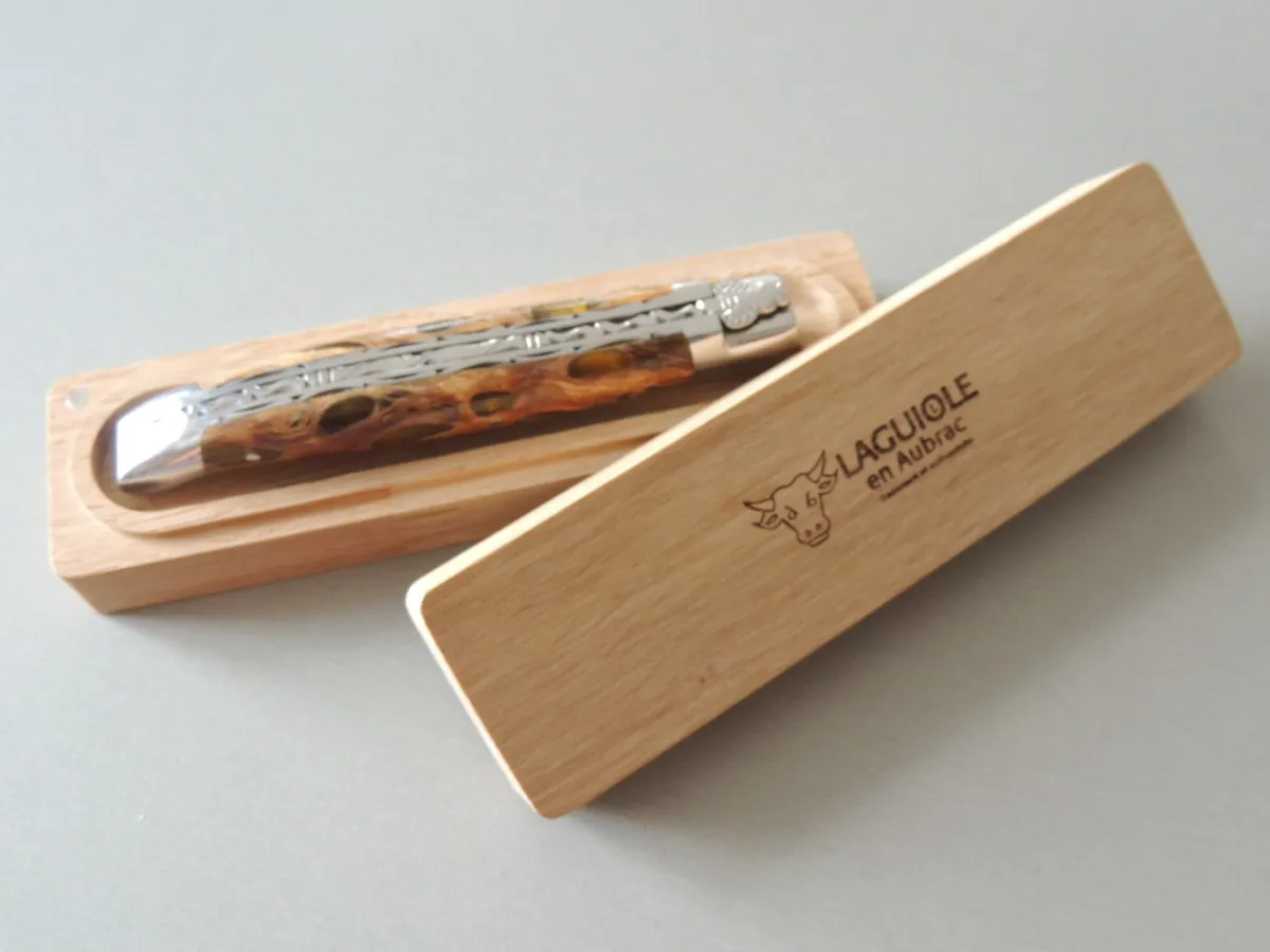 Couteaux Laguiole double platine 1 pièce, Cactus et Ambre, 12 cm – Image 5
