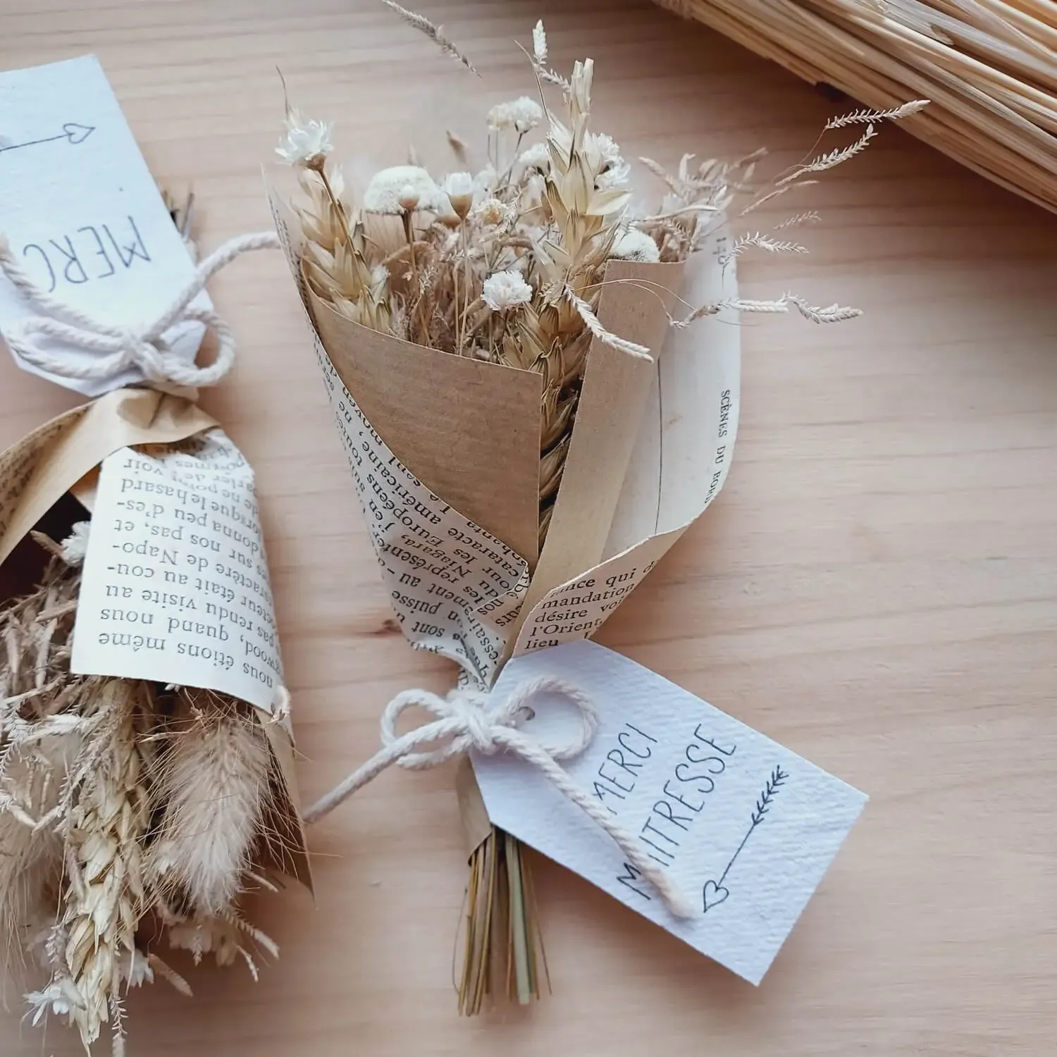 Petit bouquet de fleurs séchées “Merci” – Image 4