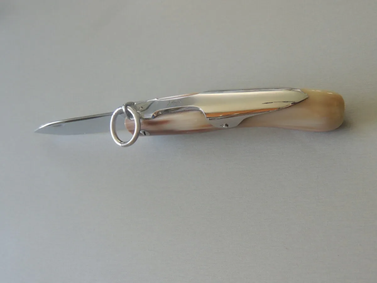 Couteaux CHASSEUR avec anneau corne blonde par Jacques Mongin – Image 4