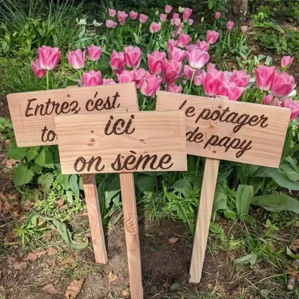 Pancarte en bois gravée – Image 3