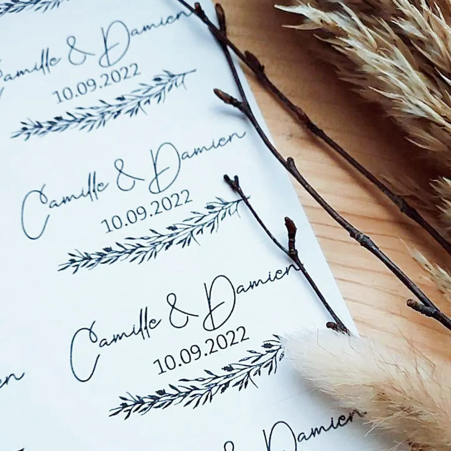 24 stickers thème “Brindille” à personnaliser