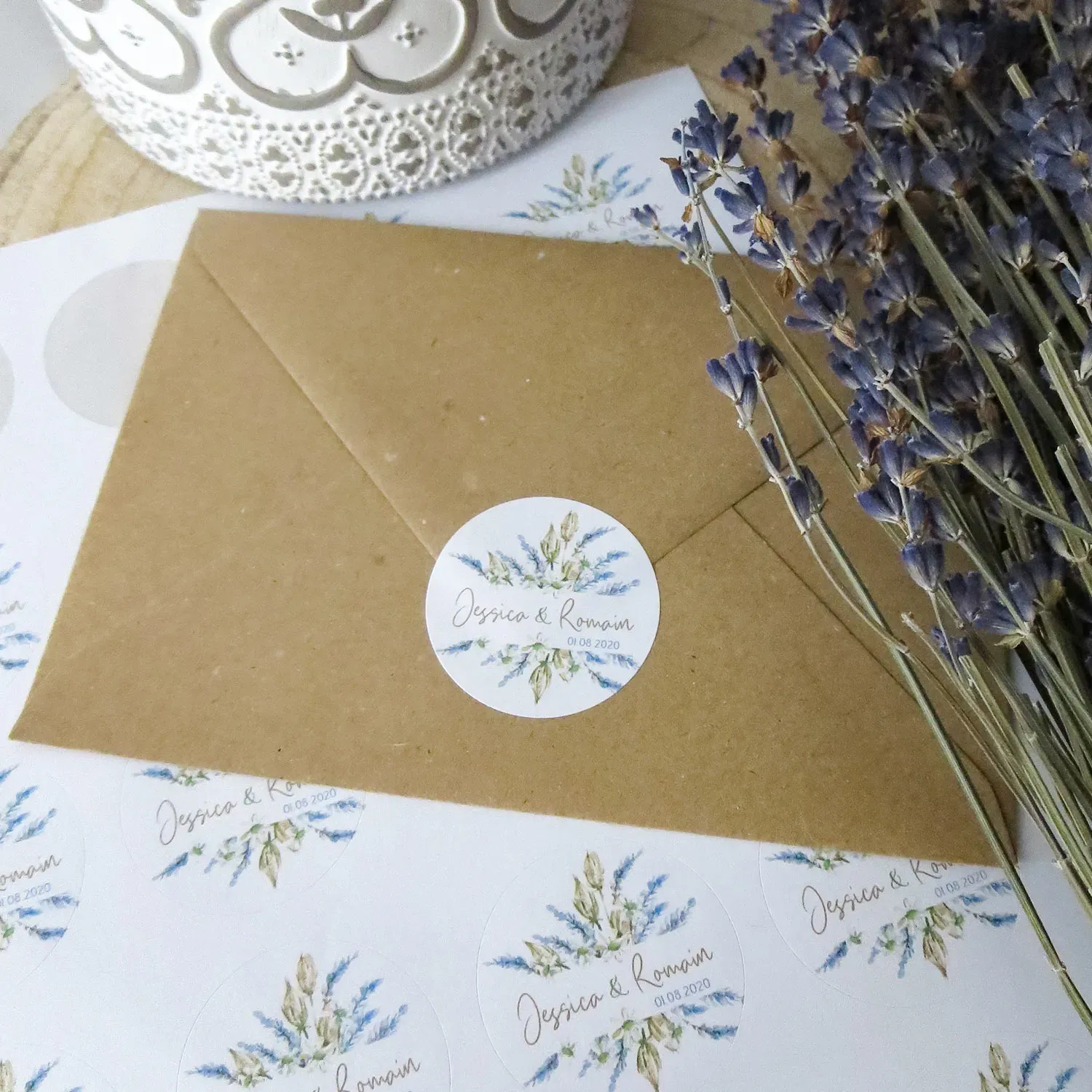 Stickers thème “Lavande -Nigelle” à personnaliser – Image 3