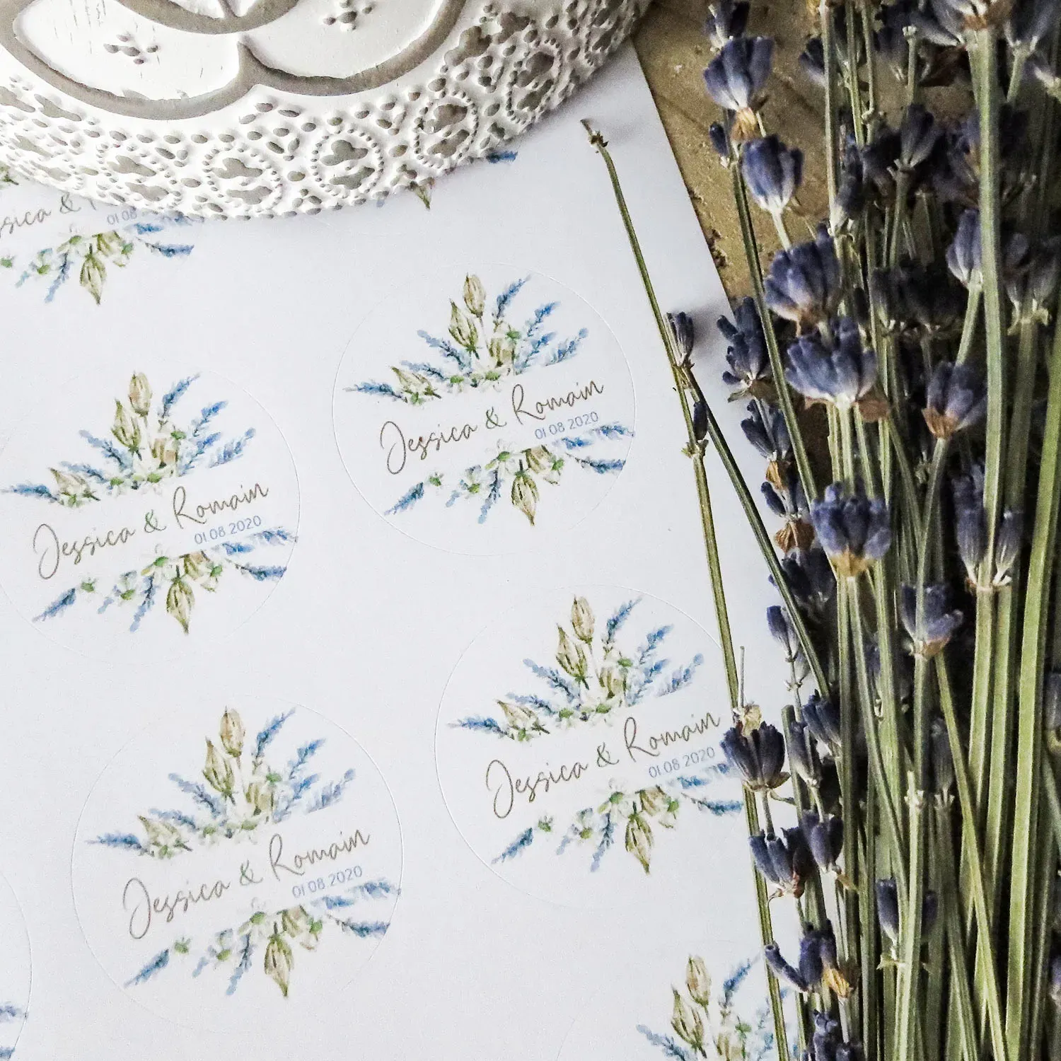 Stickers thème “Lavande -Nigelle” à personnaliser – Image 4