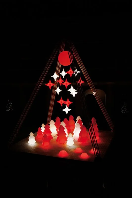 Sapin lumineux LED 1,5 m rouge – Image 3