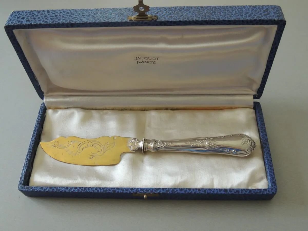 Couteau tartineur argent lame aurifiée – Image 2