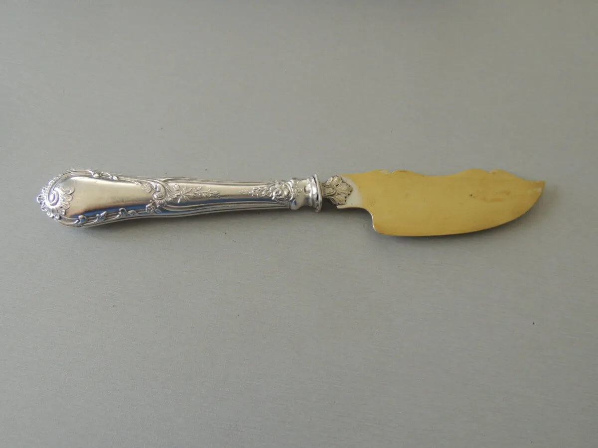 Couteau tartineur argent lame aurifiée – Image 5