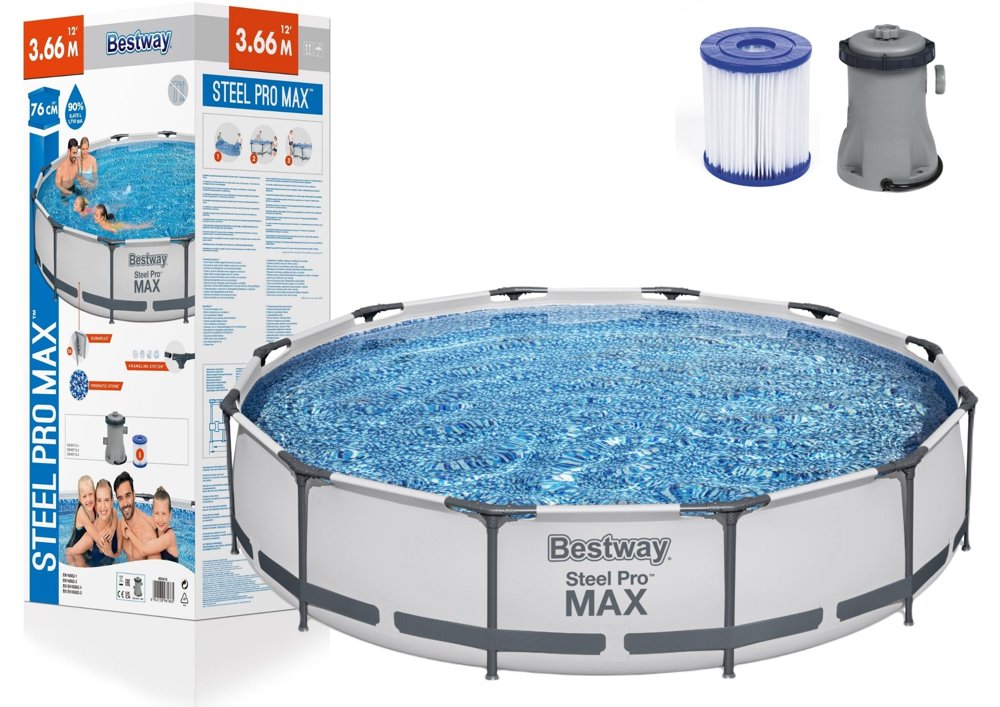 Bestway piscine avec pompe 366x76cm 56416 – Image 7