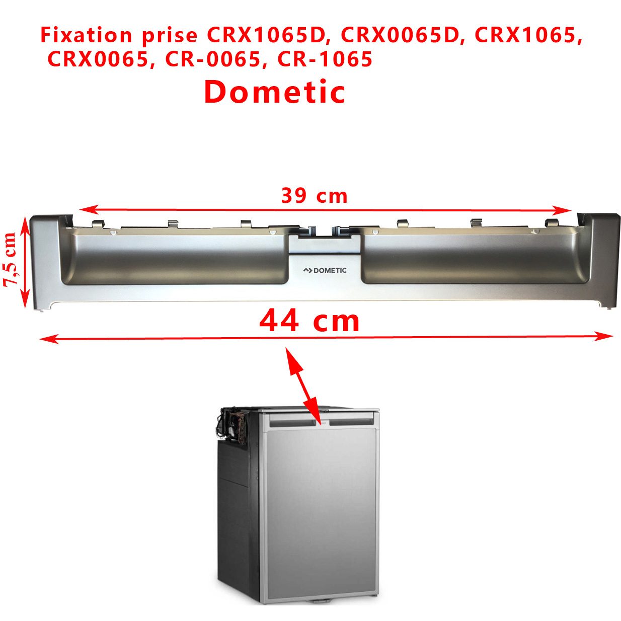 Poignée de porte : partie de fixation de la prise pour CRX1065D, CRX0065D, CRX1065, CRX0065 par Dometic