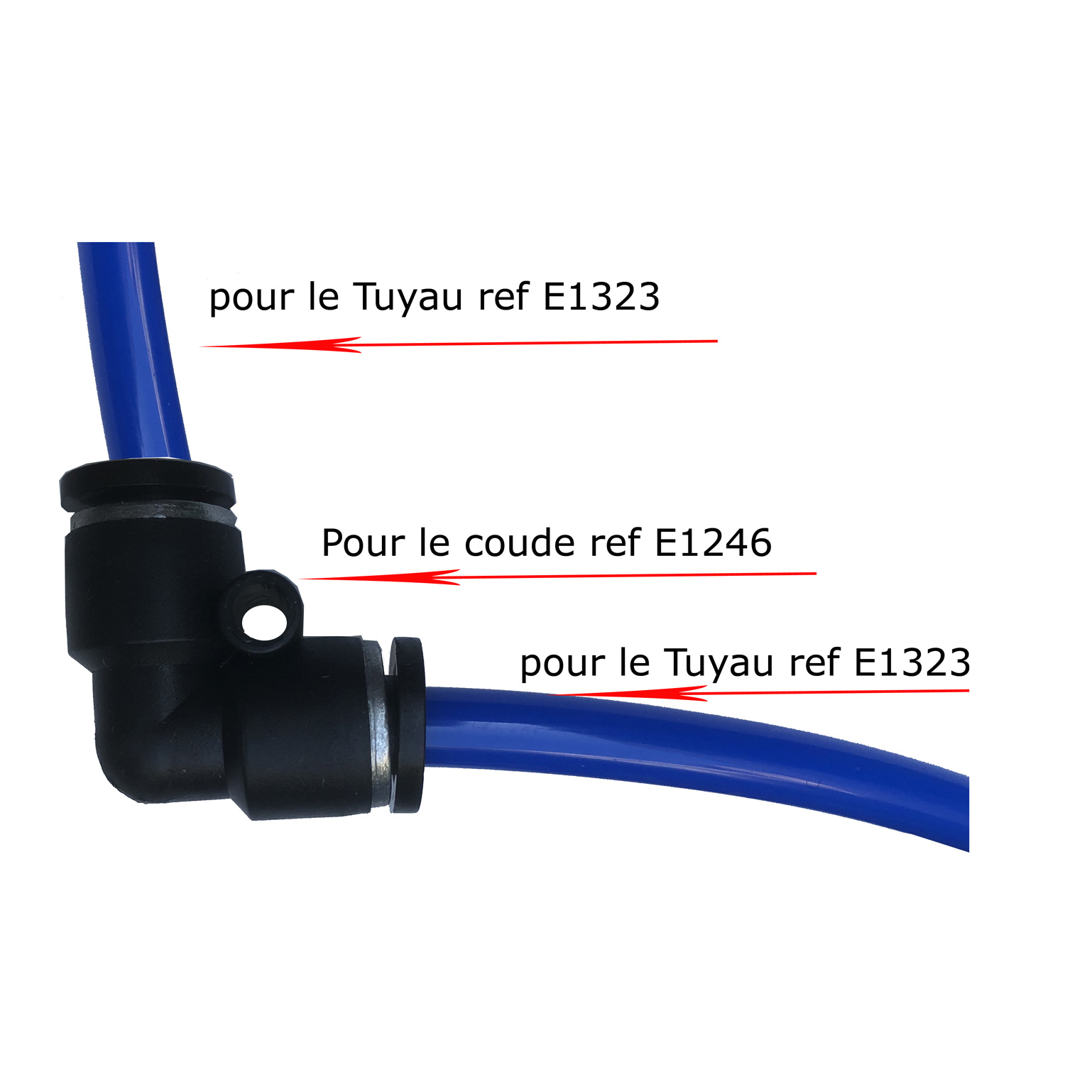 Tuyau d’alimentation d’air pneumatique au mètre, Bleu de diamètre extérieur : 6 mm – Image 4