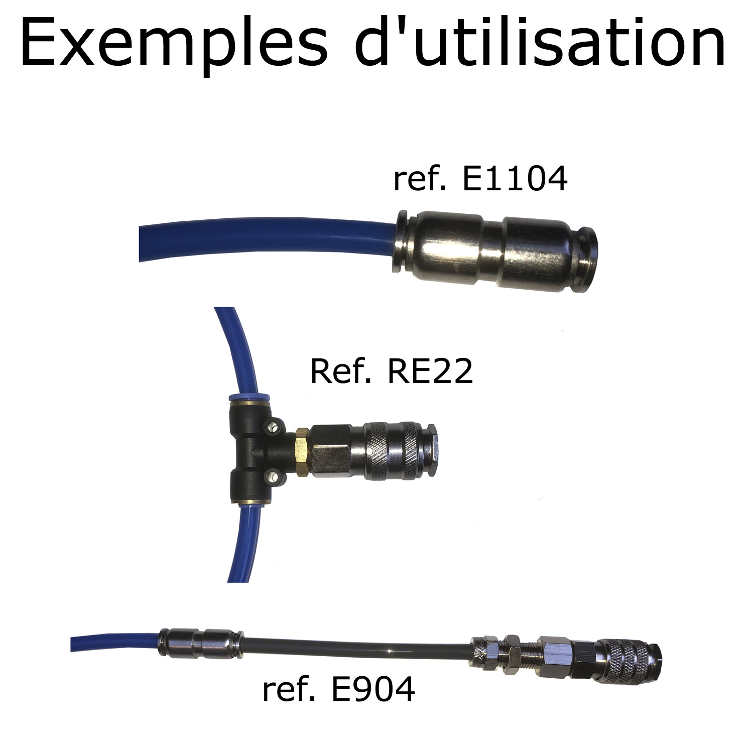 Tuyau d’alimentation d’air pneumatique au mètre, Bleu de diamètre extérieur : 6 mm – Image 2