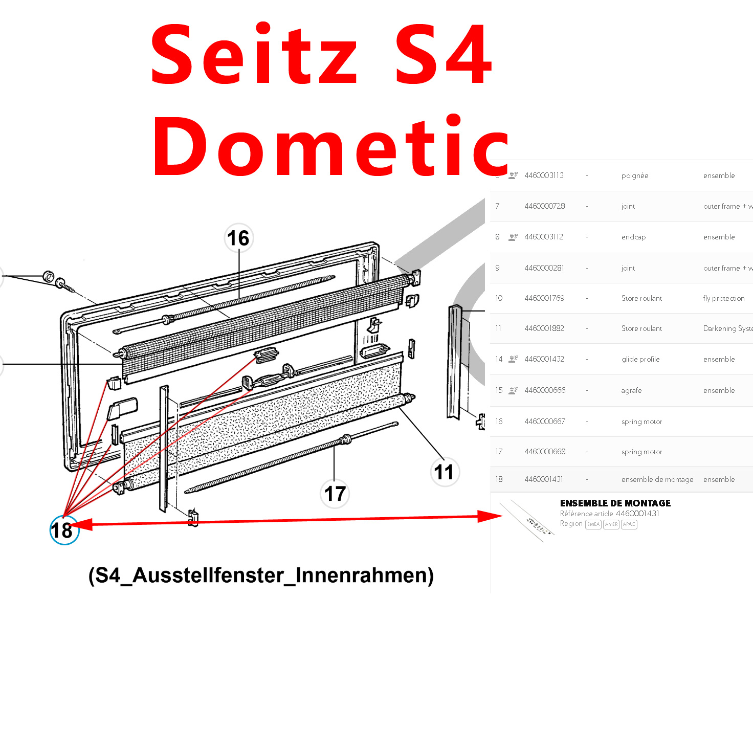 Dometic Kit de montage afin de réparer les Baie S3 et S4 – Image 2