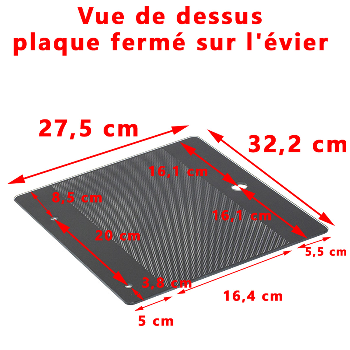 Couvercle droit en verre pour le coté évier d’un ensemble évier/table de cuisson, gazinière des Modèle SMEV 9722, MO9722 de Dometic – Image 2