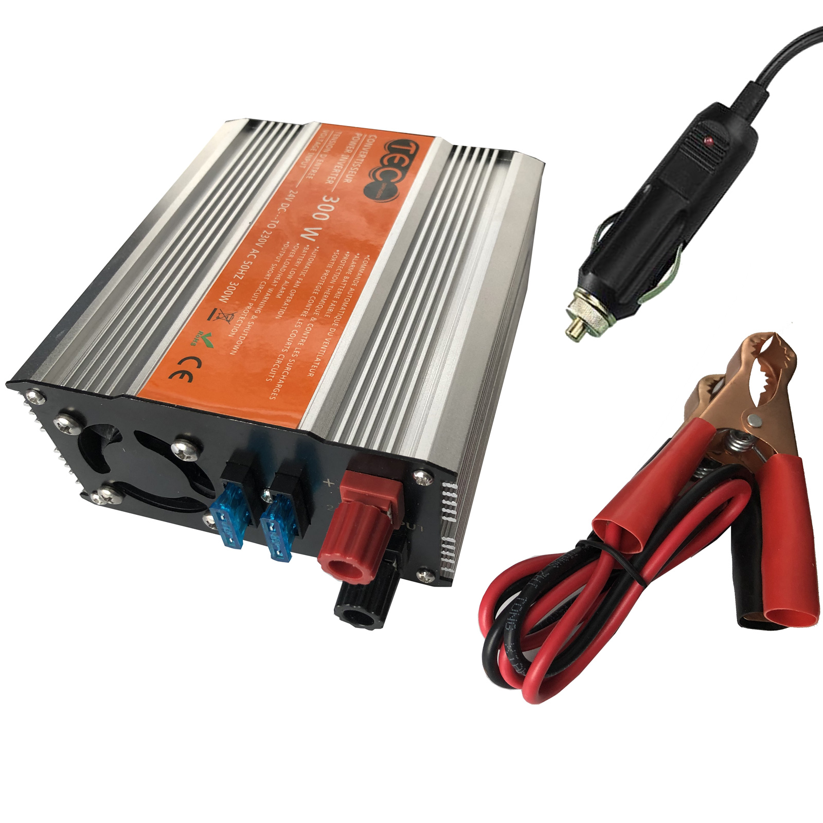 Convertisseur de tension 12V ou 24 V en 230 V max 300 W avec sortie USB – Image 5