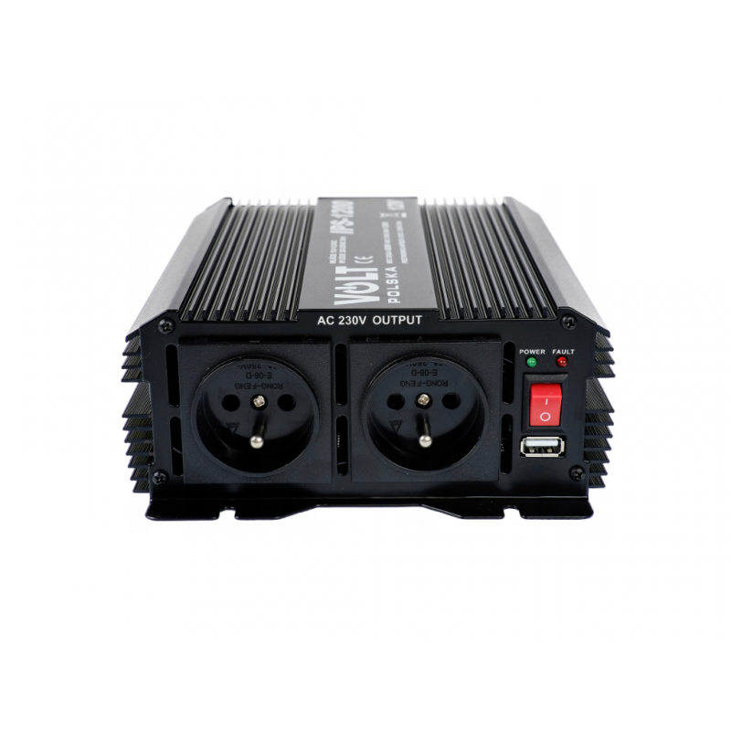 Tranformateur 24V en 220V , convertisseur avec deux prises 220V avec une puissance 1200W – Image 3