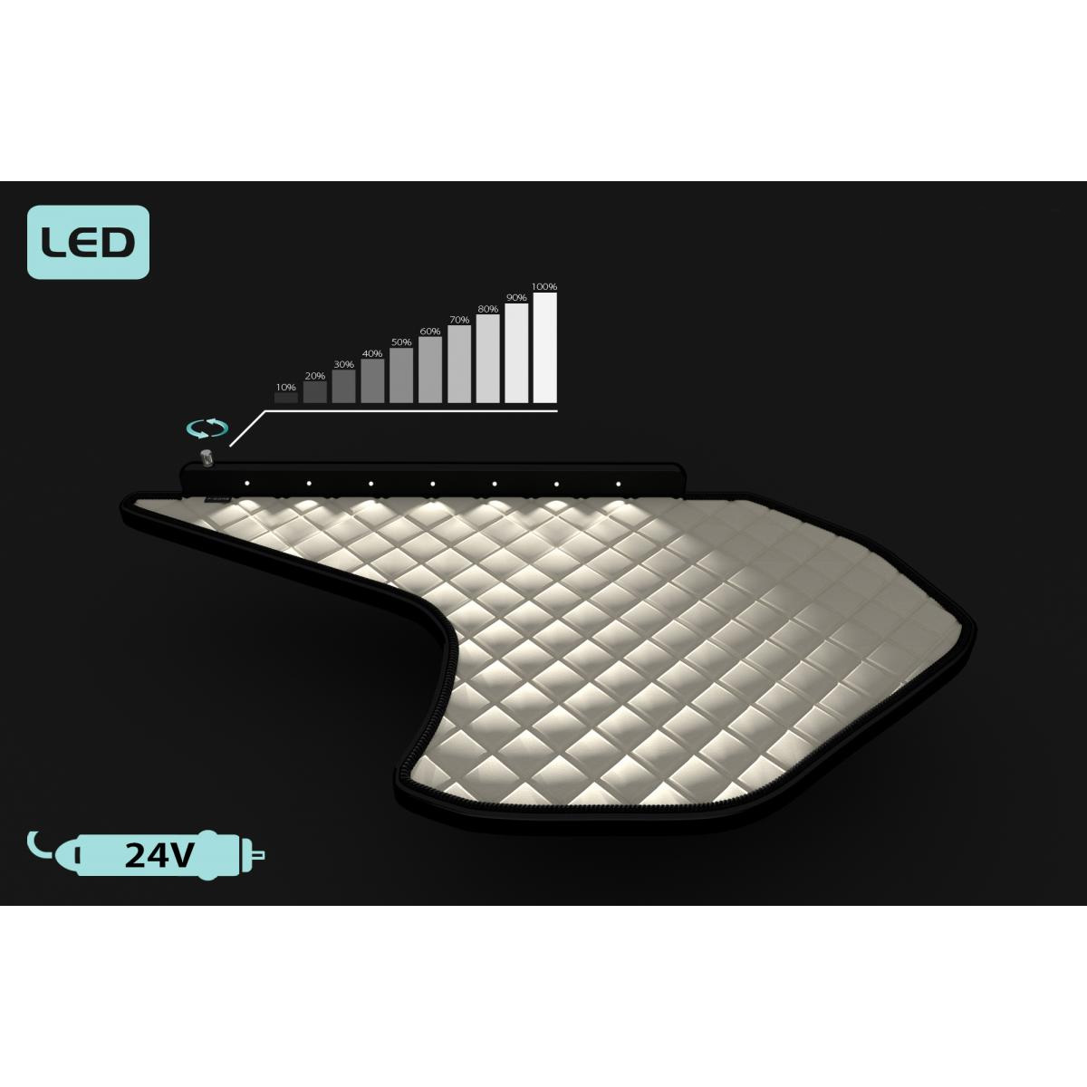 Tablette centrale pour DAF XG XG+ XF NG (10.2021-) avec leds pour les camions produit à partir Oct 2021 – Image 4