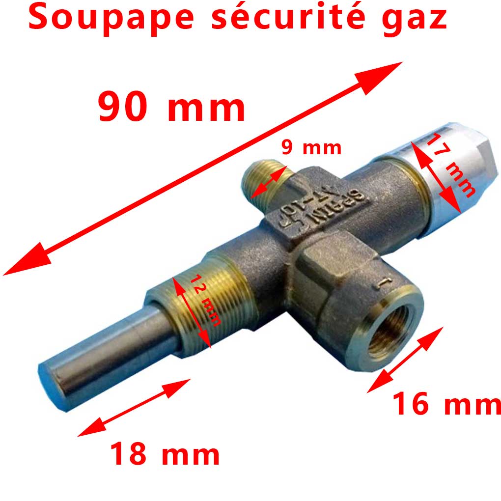 Soupape sécurité gaz pour les modèles RC65G, FC140, RC115A, RC115AEG, RC115EG, RC1500EG, RC1600EGP, RC2000EGP, F400, F400EGP, RC1180, RC1180EGP, RM182BEGI, RCW42EKG Dometic